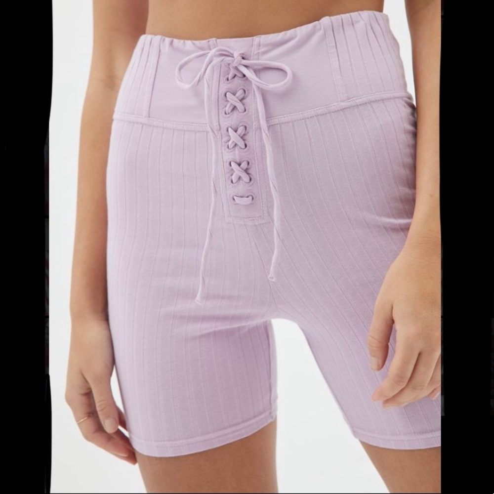 NWT UO Out From Under Quinn Lace-Up Bike Short
